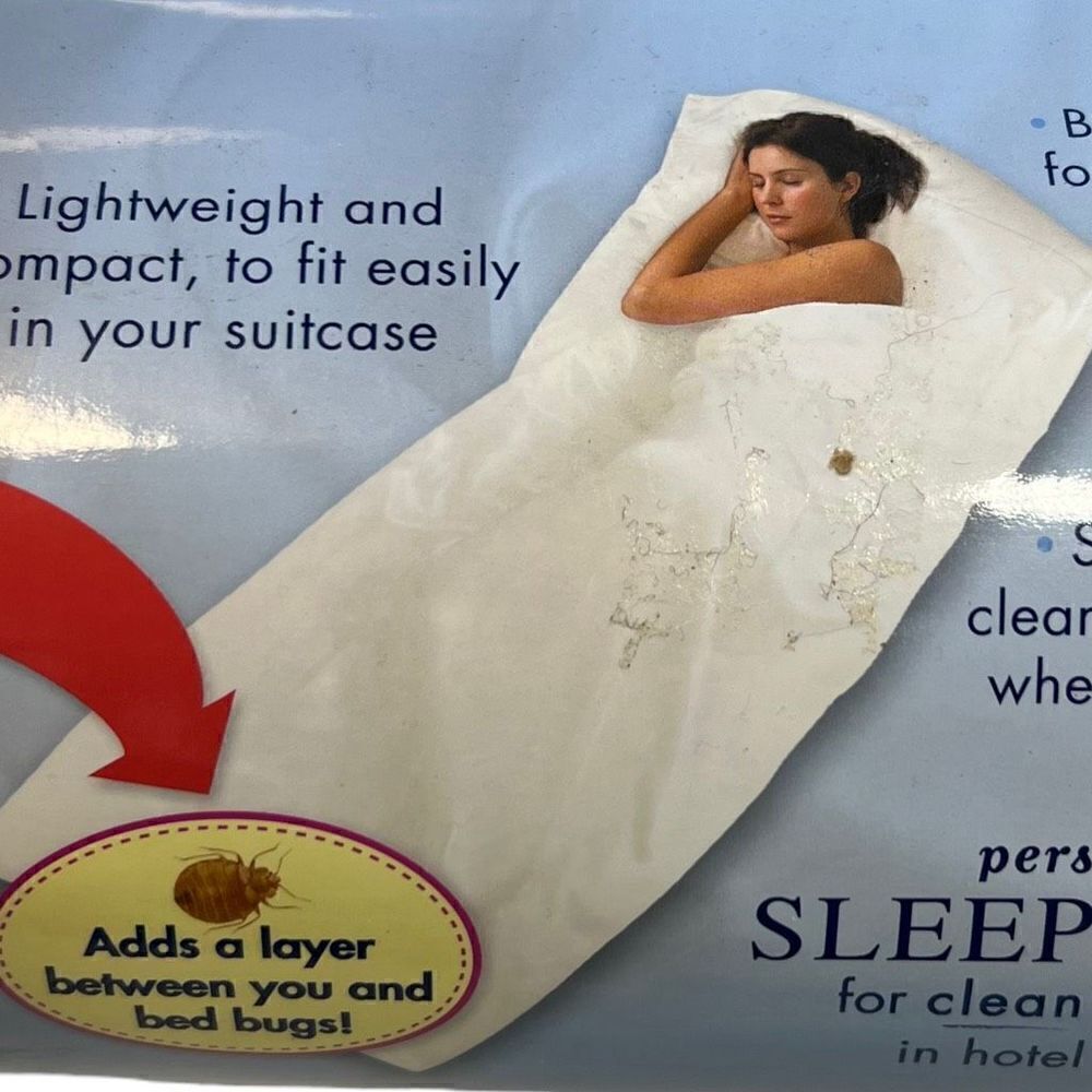 Travel Fresh Women's Built-In Pocket Personal Sleep Sack White One Size NWT